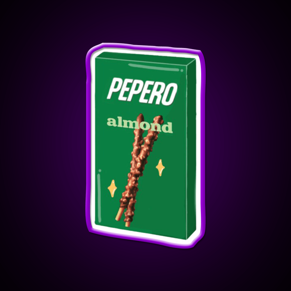 Almond Pepero Snack Food Led Neon Sign Rgb Color - Shineneon