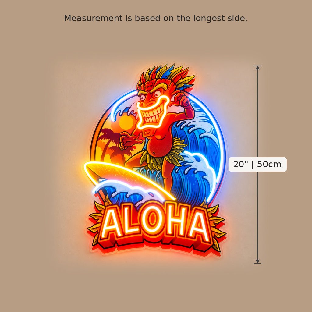 Aloha Tropical Character LED Neon Sign - Shineneon