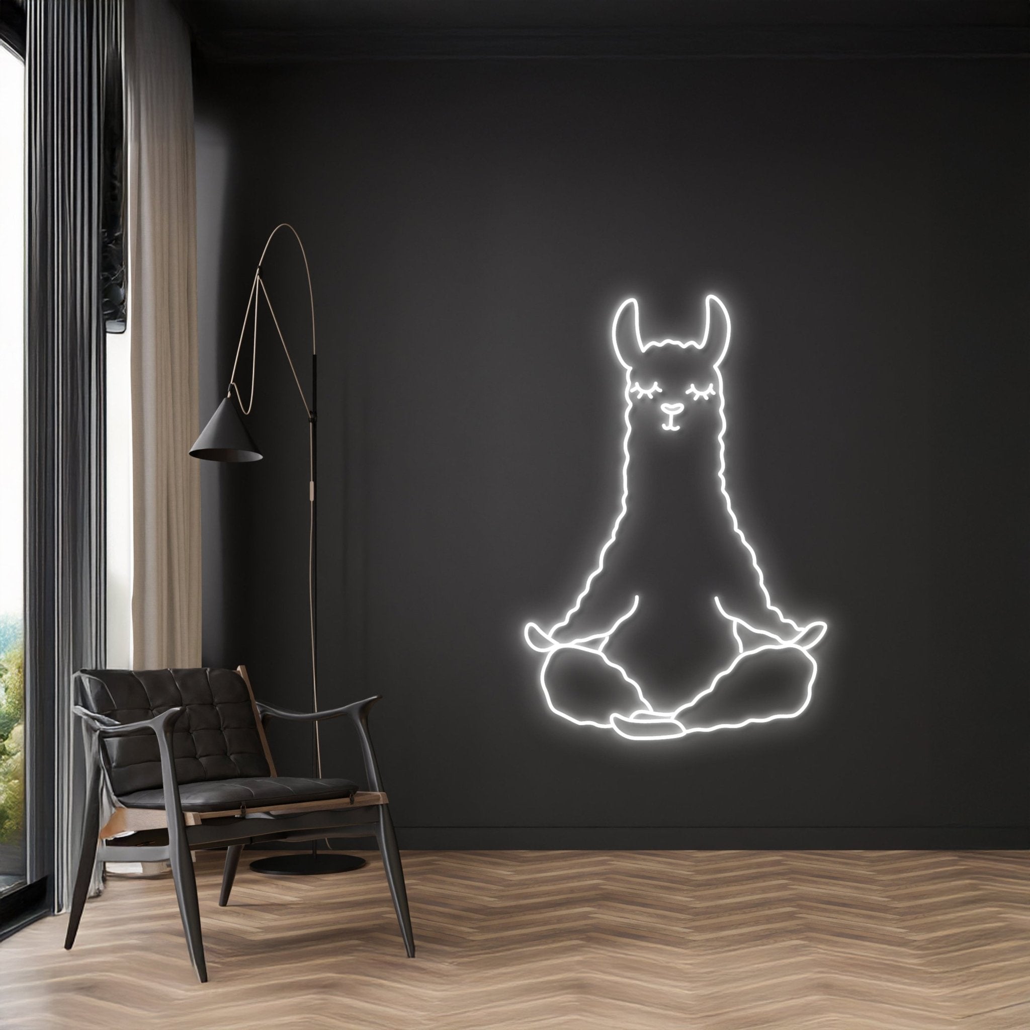 Alpaca Doing Yoga Pose Neon Sign - Shineneon