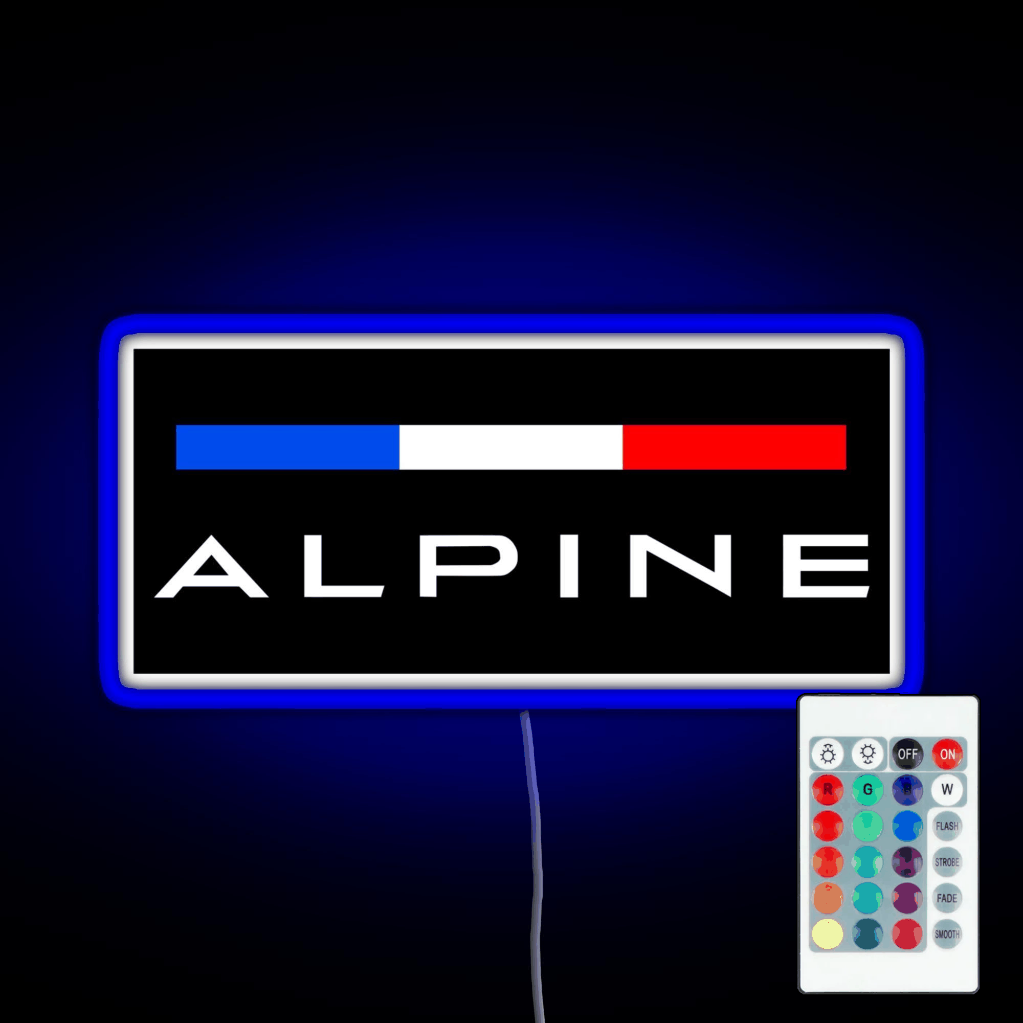 Alpine F1 Team Colors Rgb Led Neon Sign Pop Wall Art