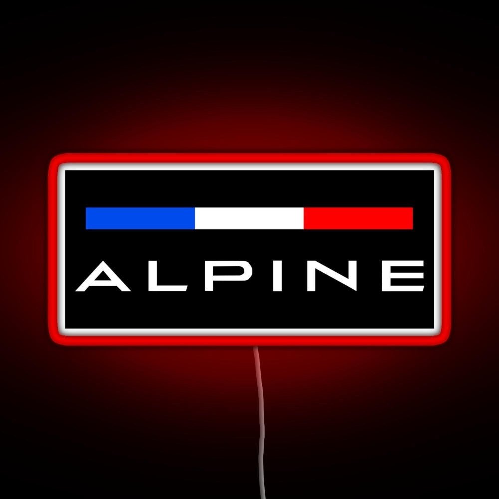 Alpine F1 Team Colors Rgb Led Neon Sign Pop Wall Art - Shineneon