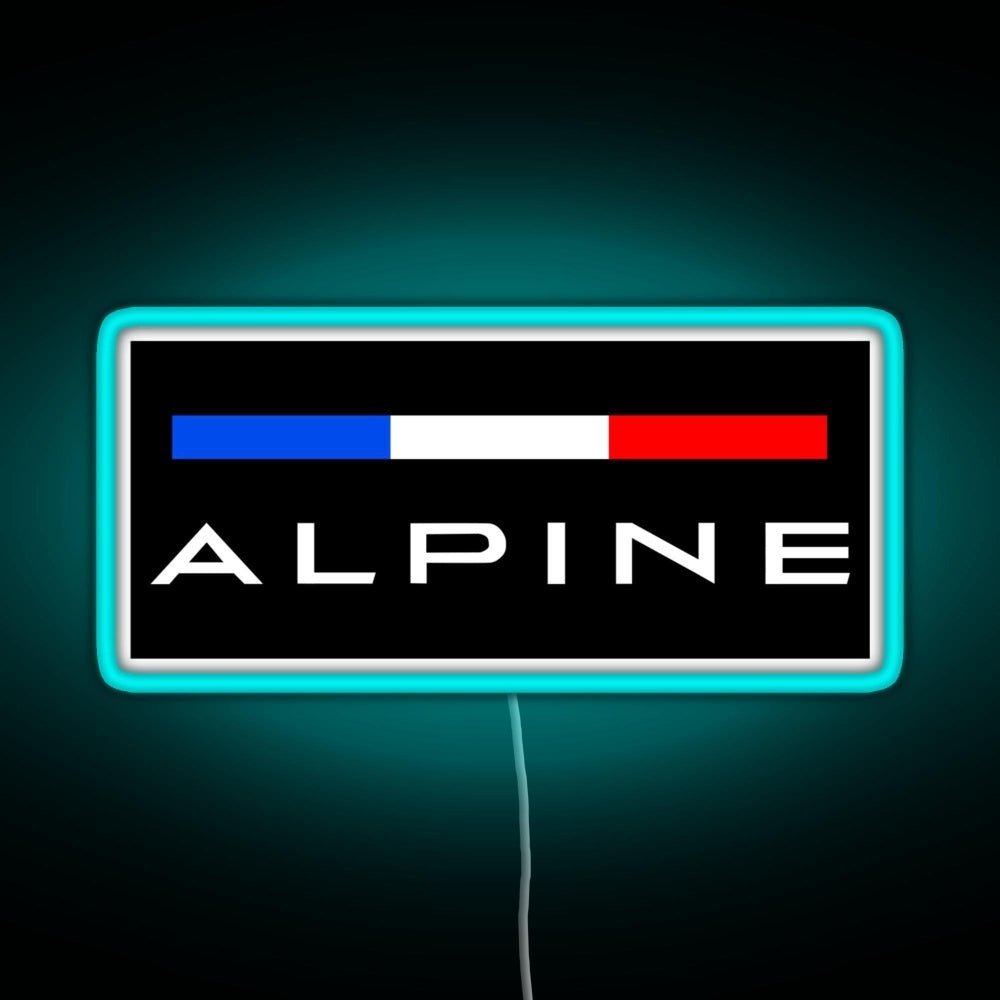 Alpine F1 Team Colors Rgb Led Neon Sign Pop Wall Art - Shineneon