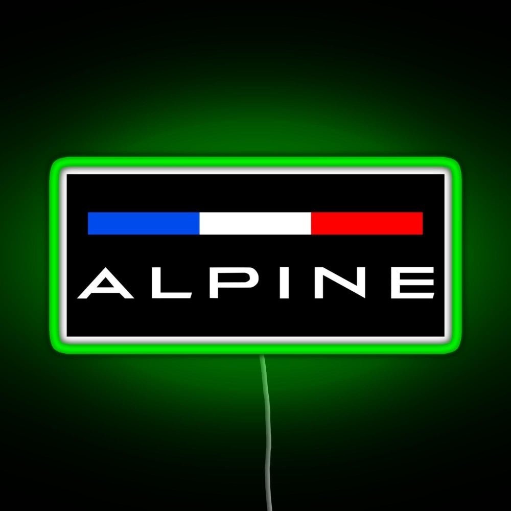 Alpine F1 Team Colors Rgb Led Neon Sign Pop Wall Art - Shineneon