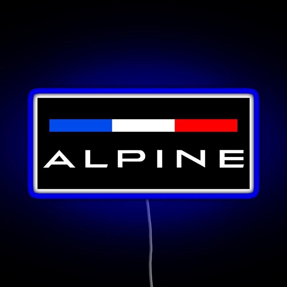 Alpine F1 Team Colors Rgb Led Neon Sign Pop Wall Art - Shineneon