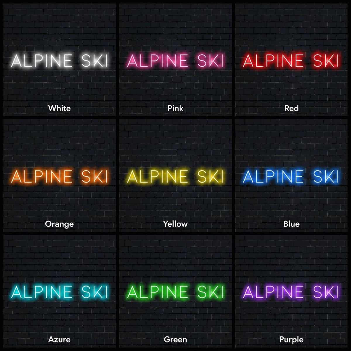 Alpine Ski LED Neon Sign - Shineneon