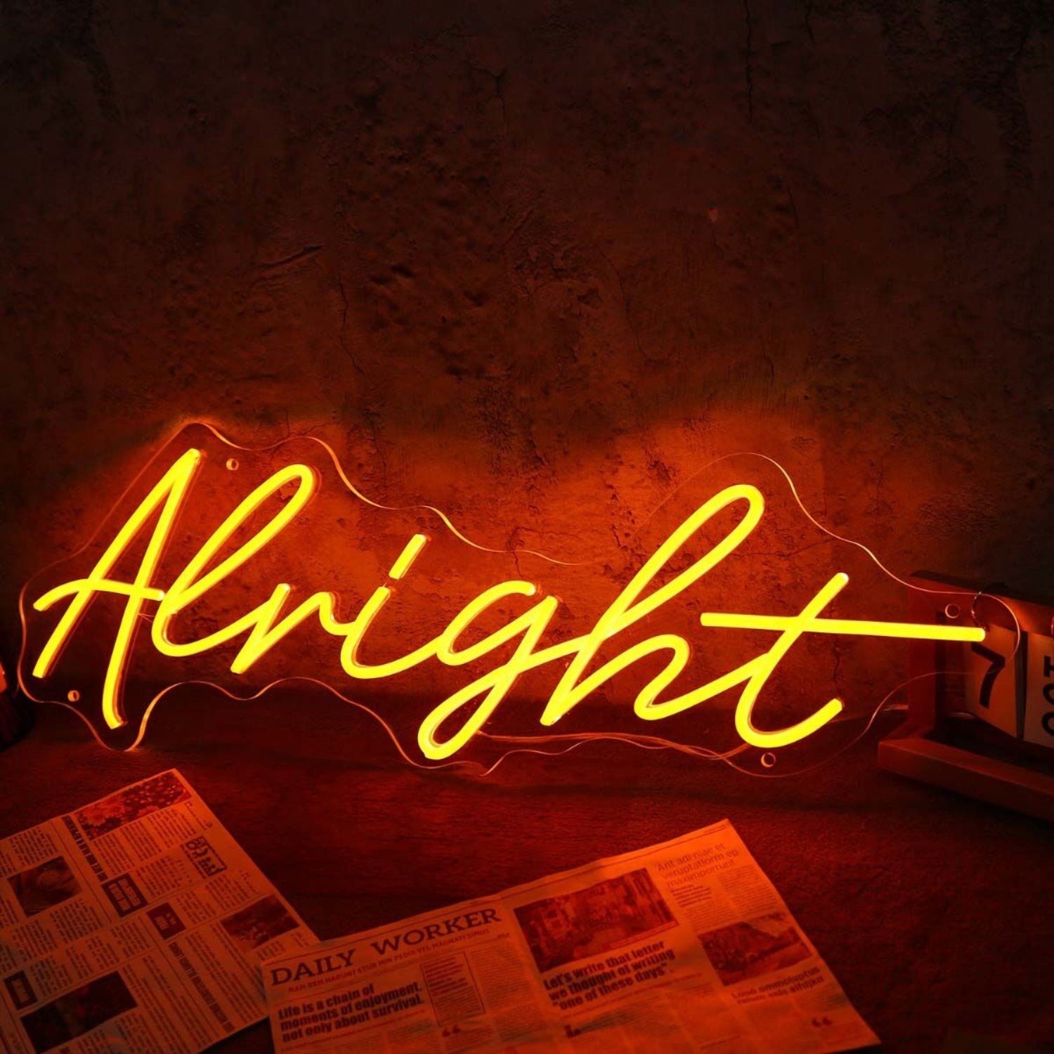 Alright Red Led Neon Sign - Shineneon