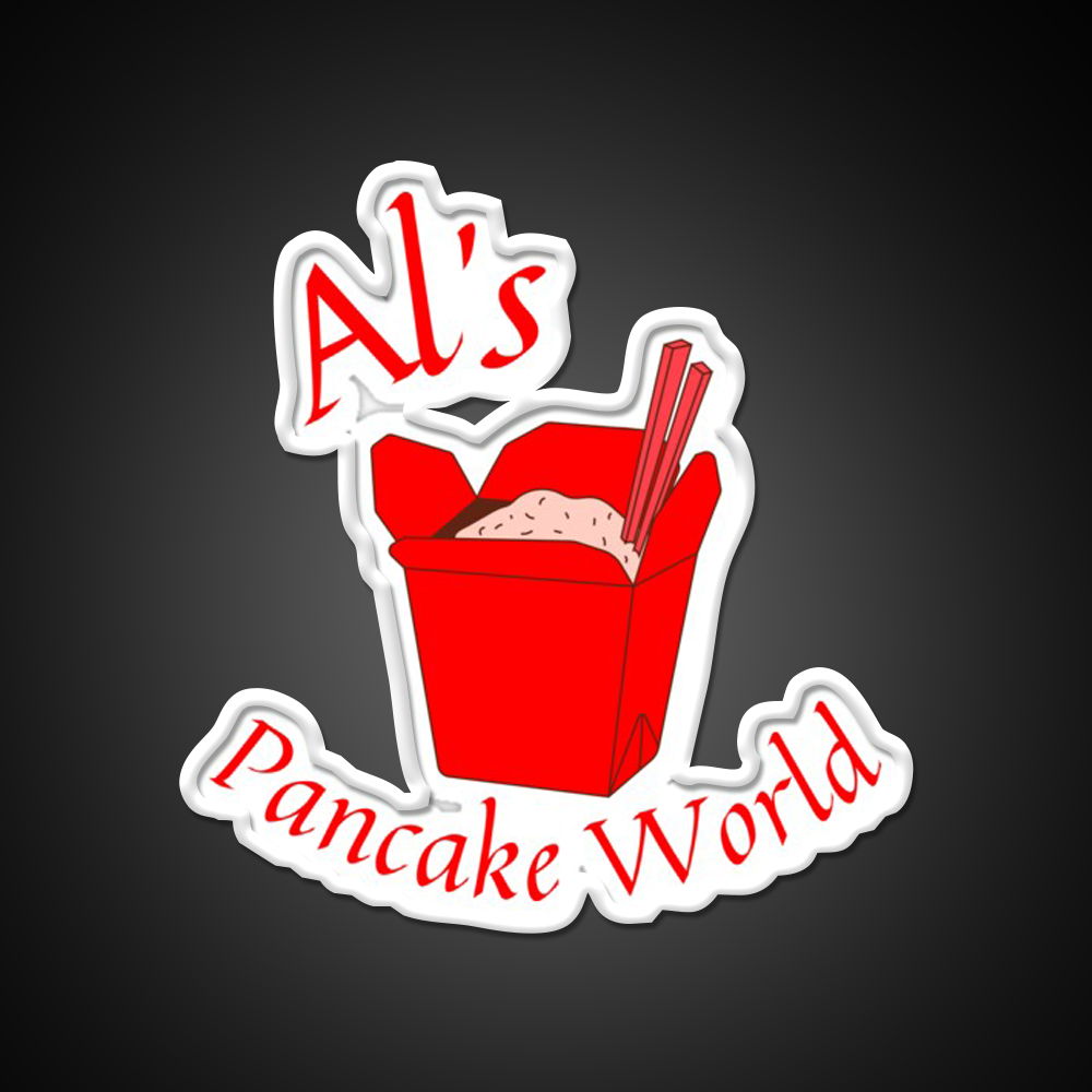 Als Pancake World Led Neon Sign Chinese Food Rgb Color