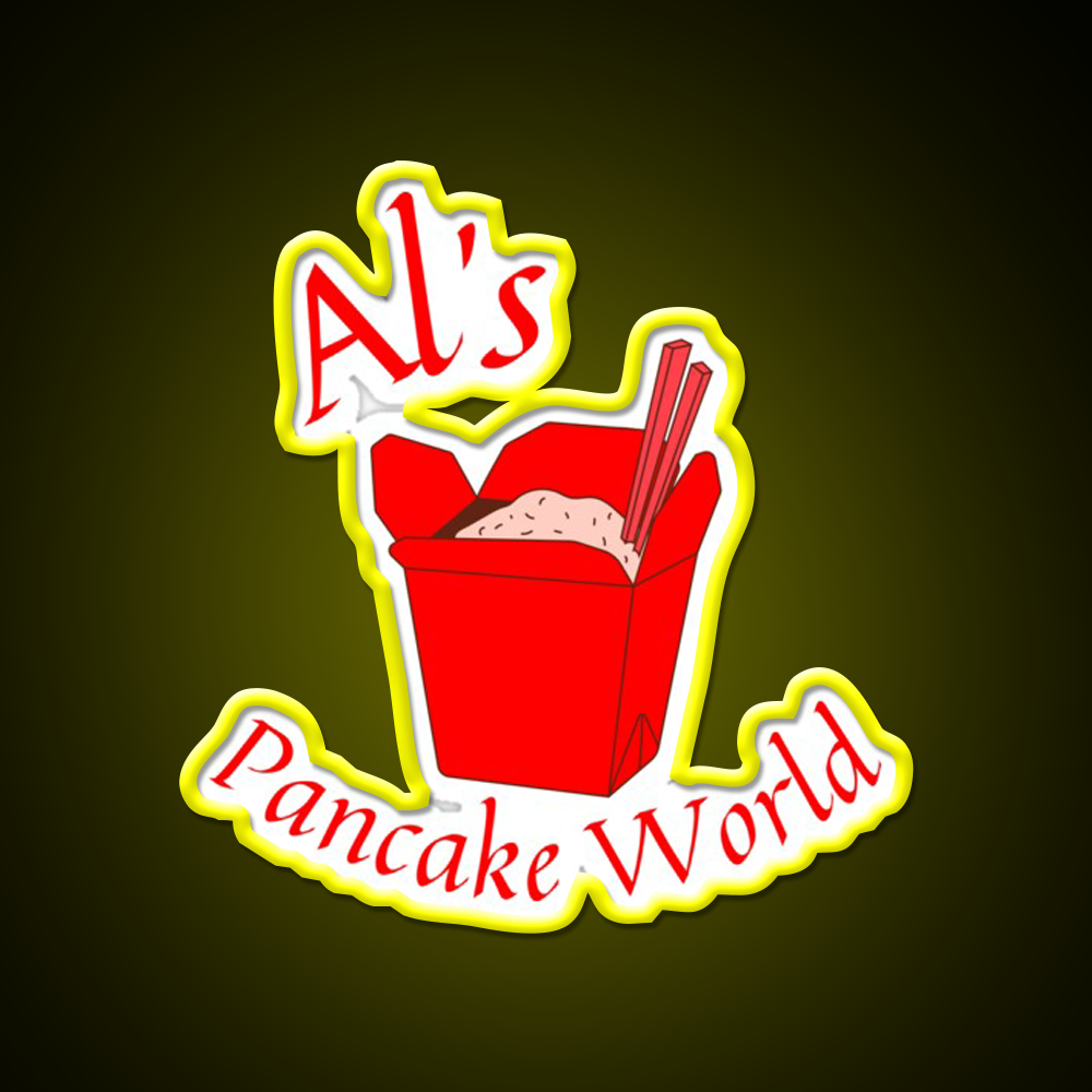 Als Pancake World Led Neon Sign Chinese Food Rgb Color