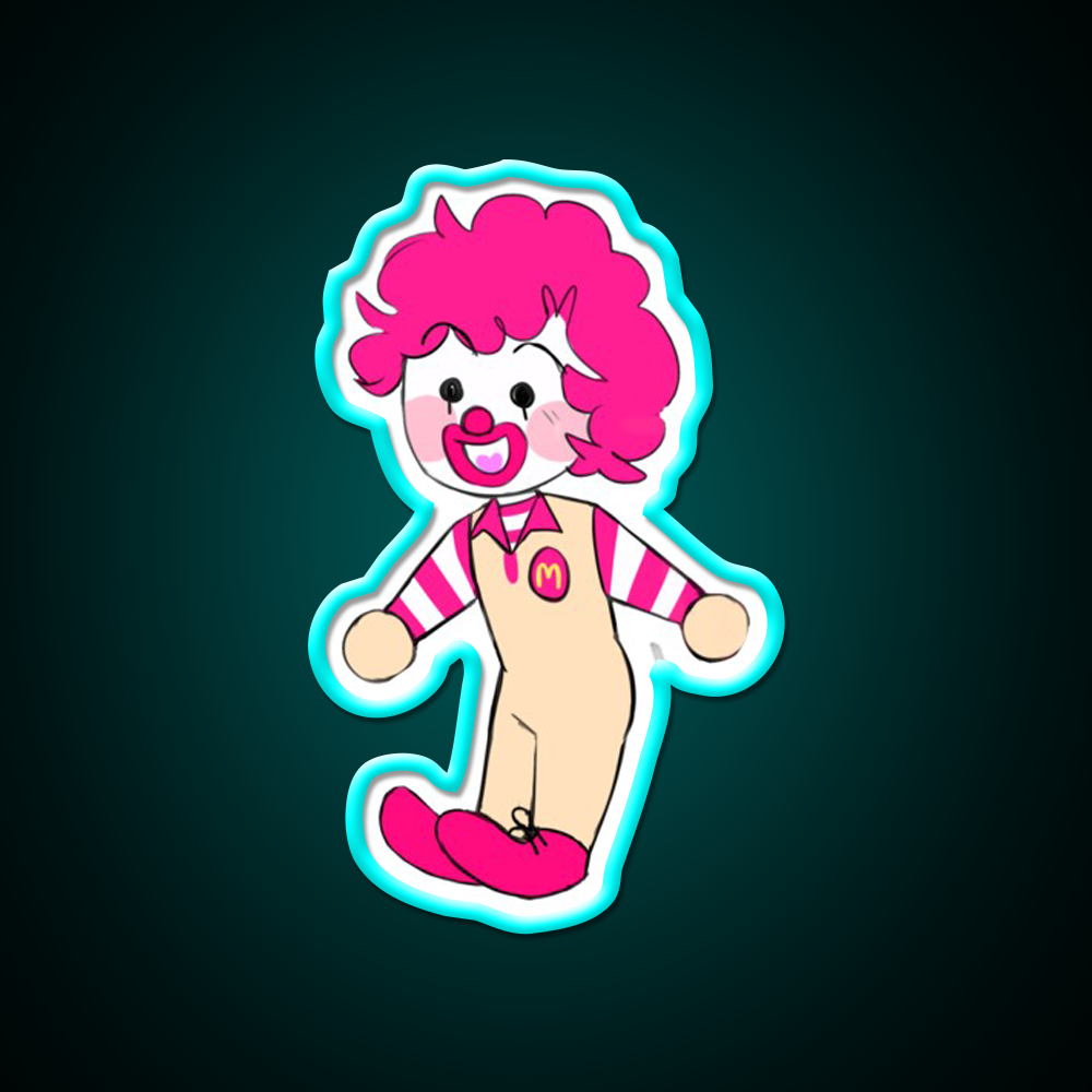 Alt Chibi Ron Fast Food Led Neon Sign For Burger Place Rgb Color