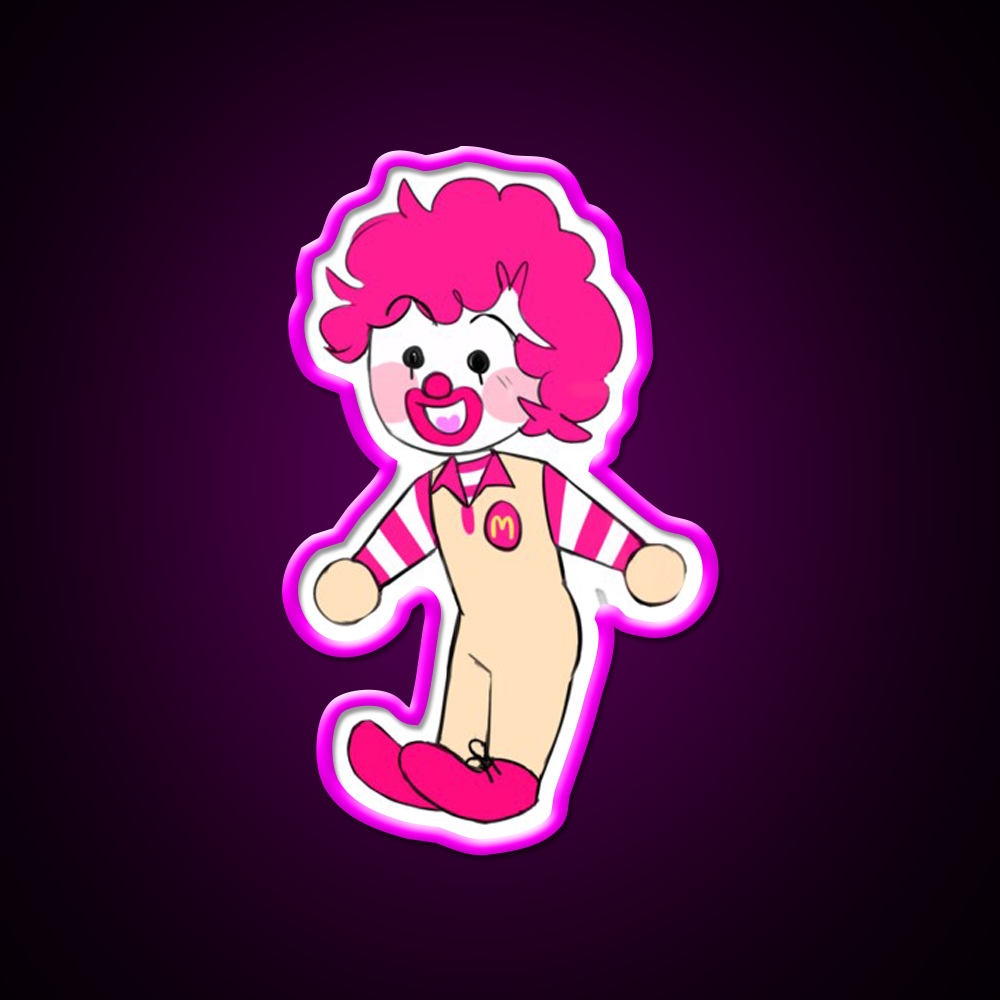 Alt Chibi Ron Fast Food Led Neon Sign For Burger Place Rgb Color