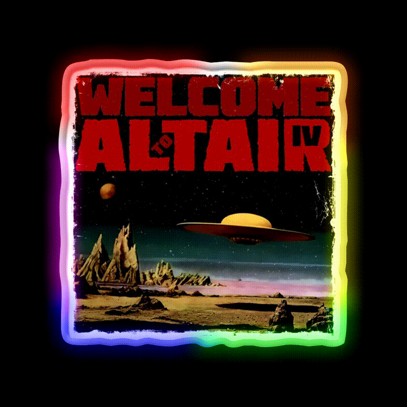 Altair Iv Welcome Welcome Led Neon Sign Open Sign Rgb Color - LED neon sign close-up detail