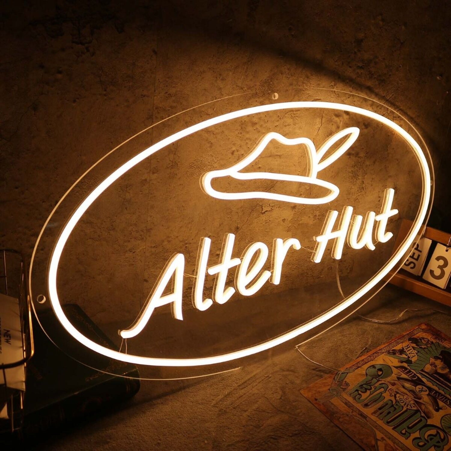 Alter Hut Yellow Led Neon Sign - Shineneon