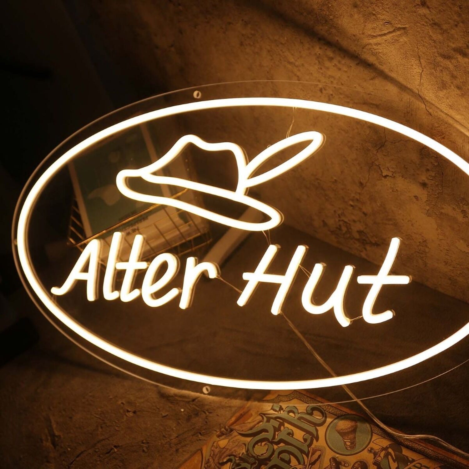 Alter Hut Yellow Led Neon Sign - Shineneon