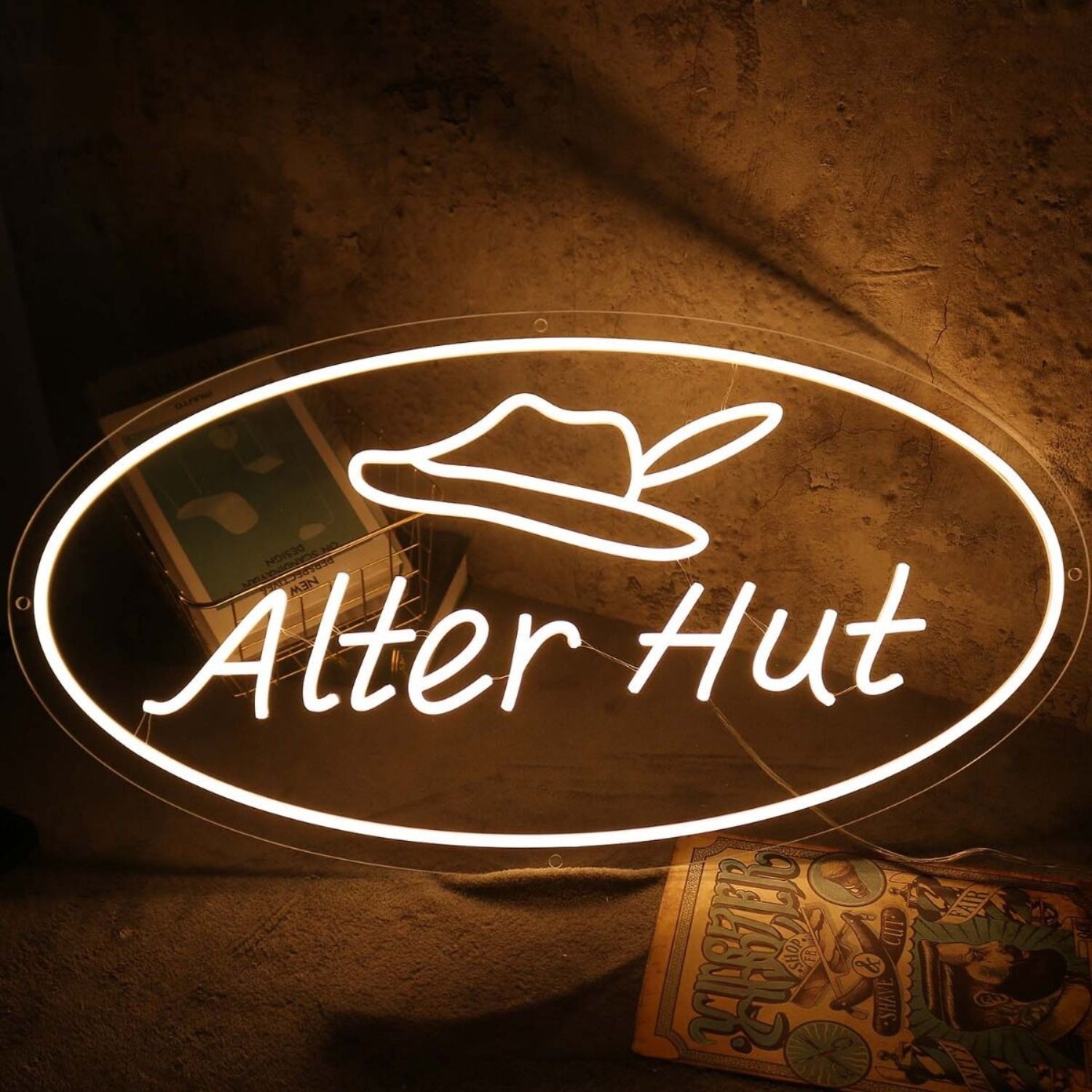 Alter Hut Yellow Led Neon Sign - Shineneon