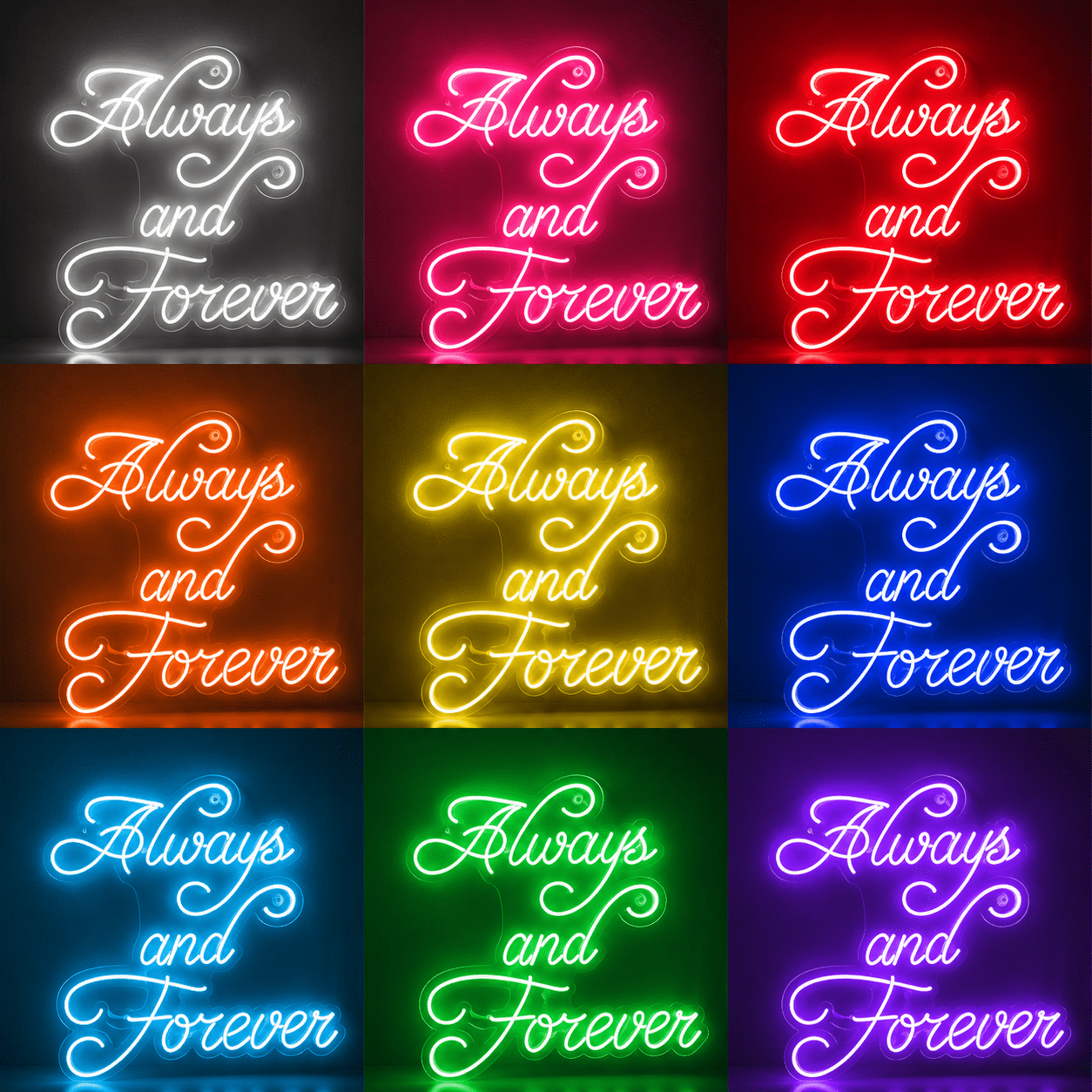 Always And Forever LED Neon Sign Bedroom Wall Art - Shineneon