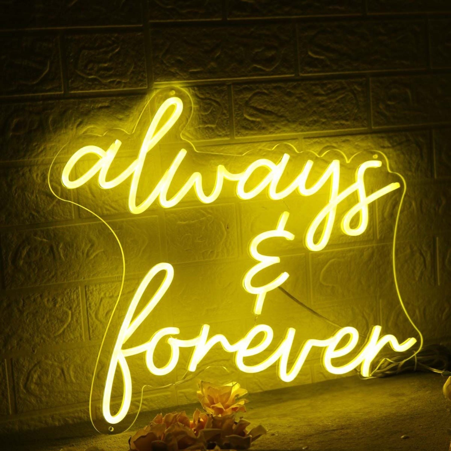 Always And Forever Yellow Led Neon Sign | Shineneon
