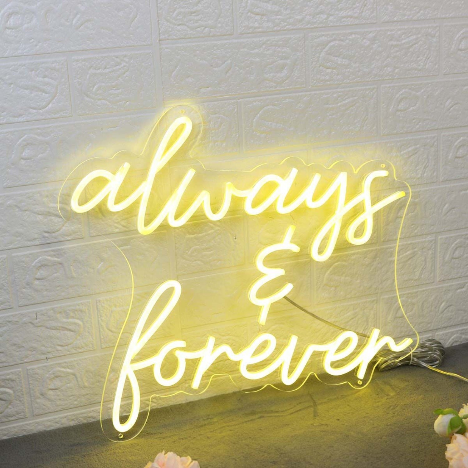 Always And Forever Yellow Led Neon Sign | Shineneon