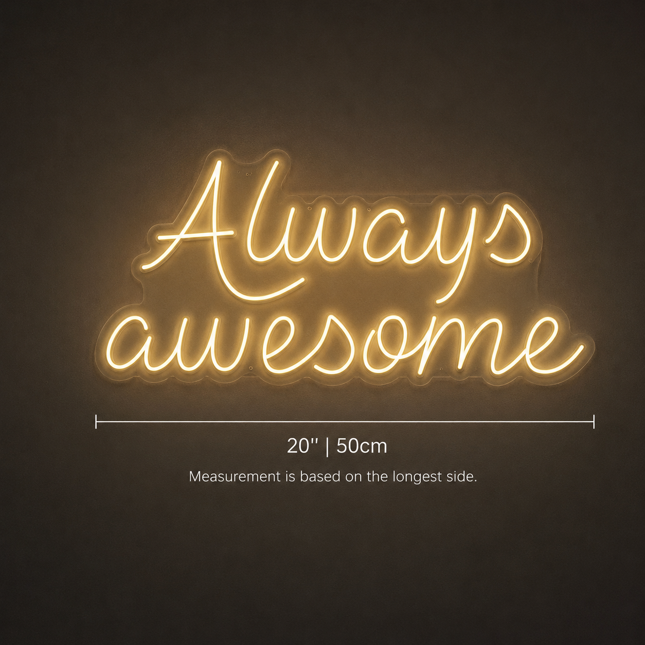 Always Awesome Wall Decor LED Neon Sign - 04 Size Image