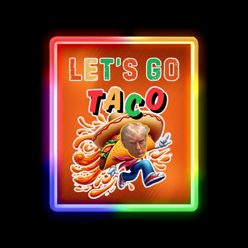 Always Chickens Out Taco Led Neon Sign Mexican Food Neon Sign Rgb Color - LED neon sign close-up detail