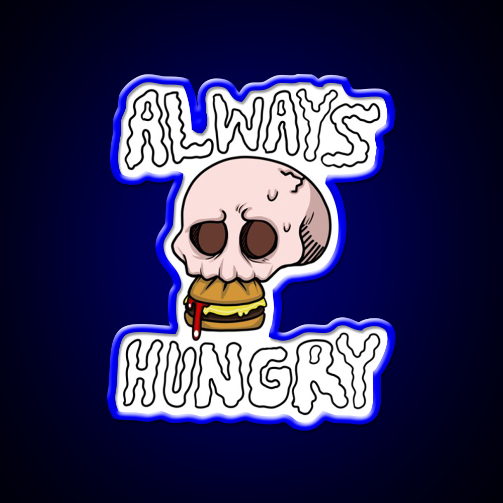 Always Hungry Fast Food Led Neon Sign For Burger Place Rgb Color