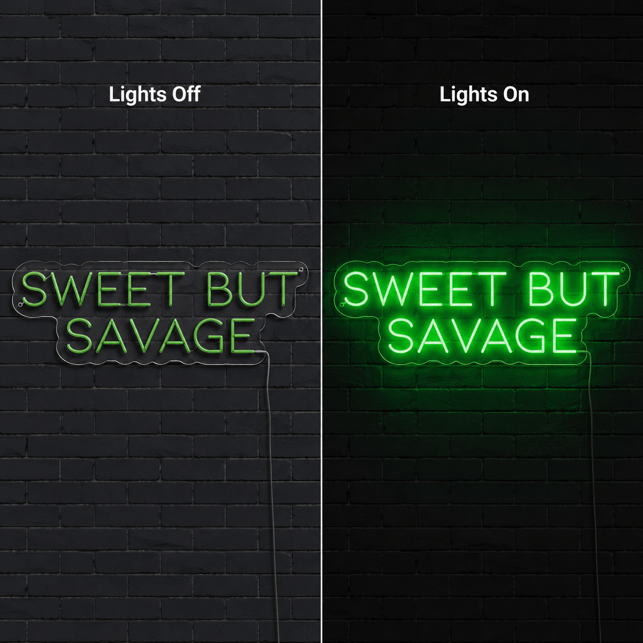 Always Kiss Me Goodnight Cursive Wall Art LED Neon Sign - Shineneon