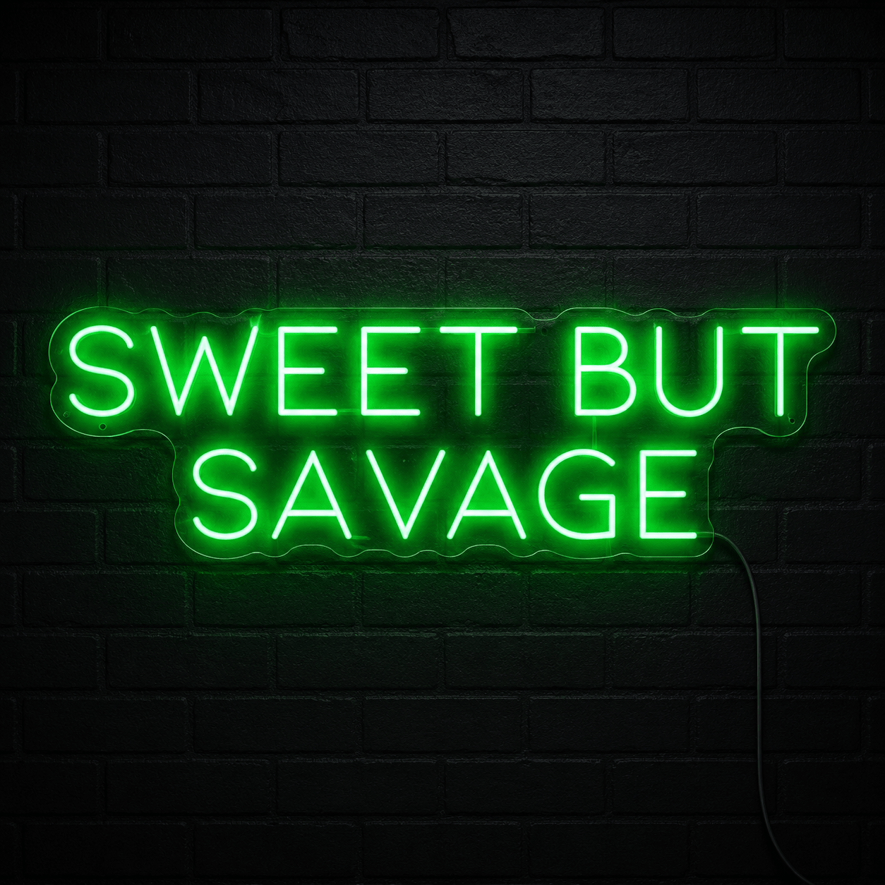 Always Kiss Me Goodnight Cursive Wall Art LED Neon Sign - Shineneon
