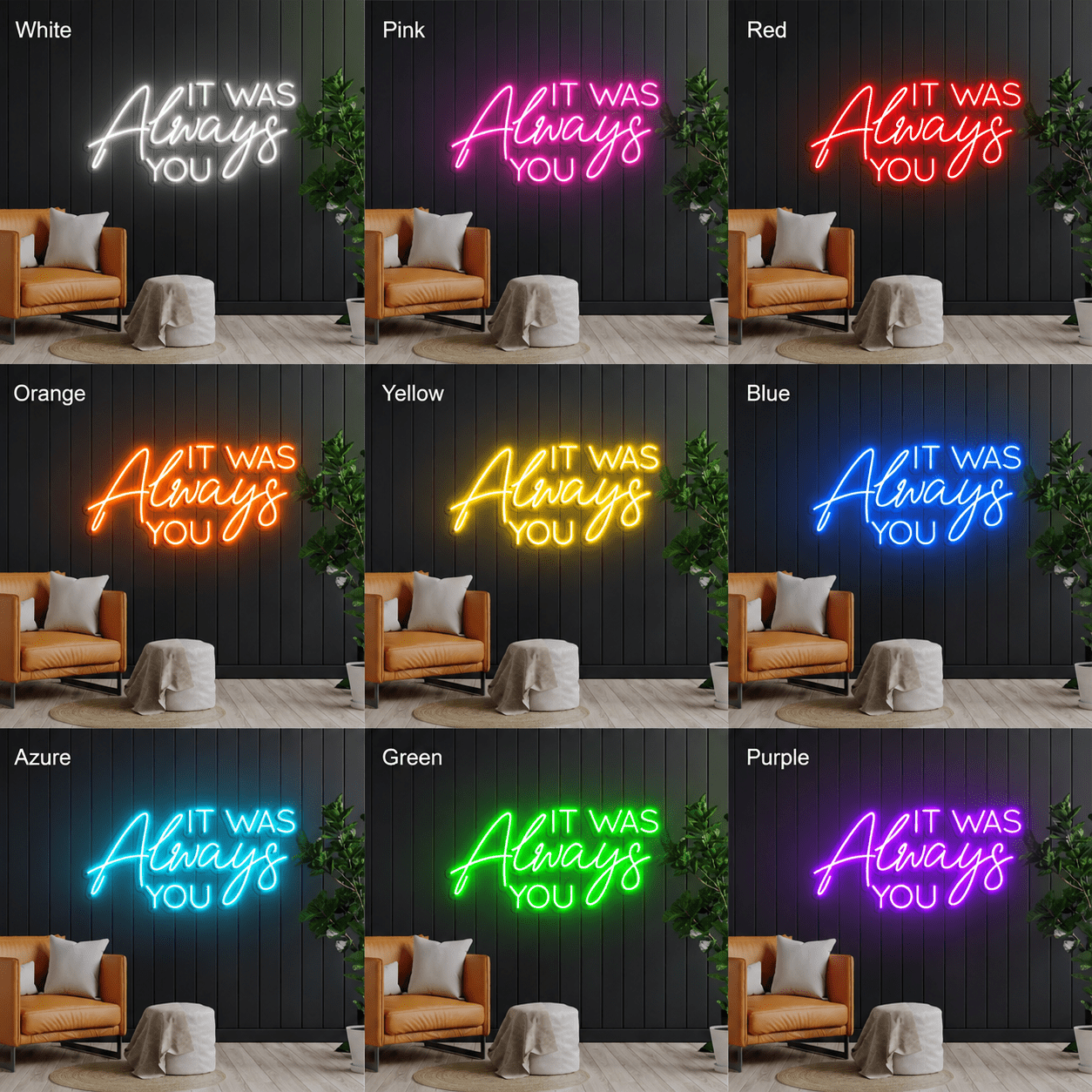 Always Kiss Me Goodnight Gallery Wall Decor LED Neon Sign - Shineneon