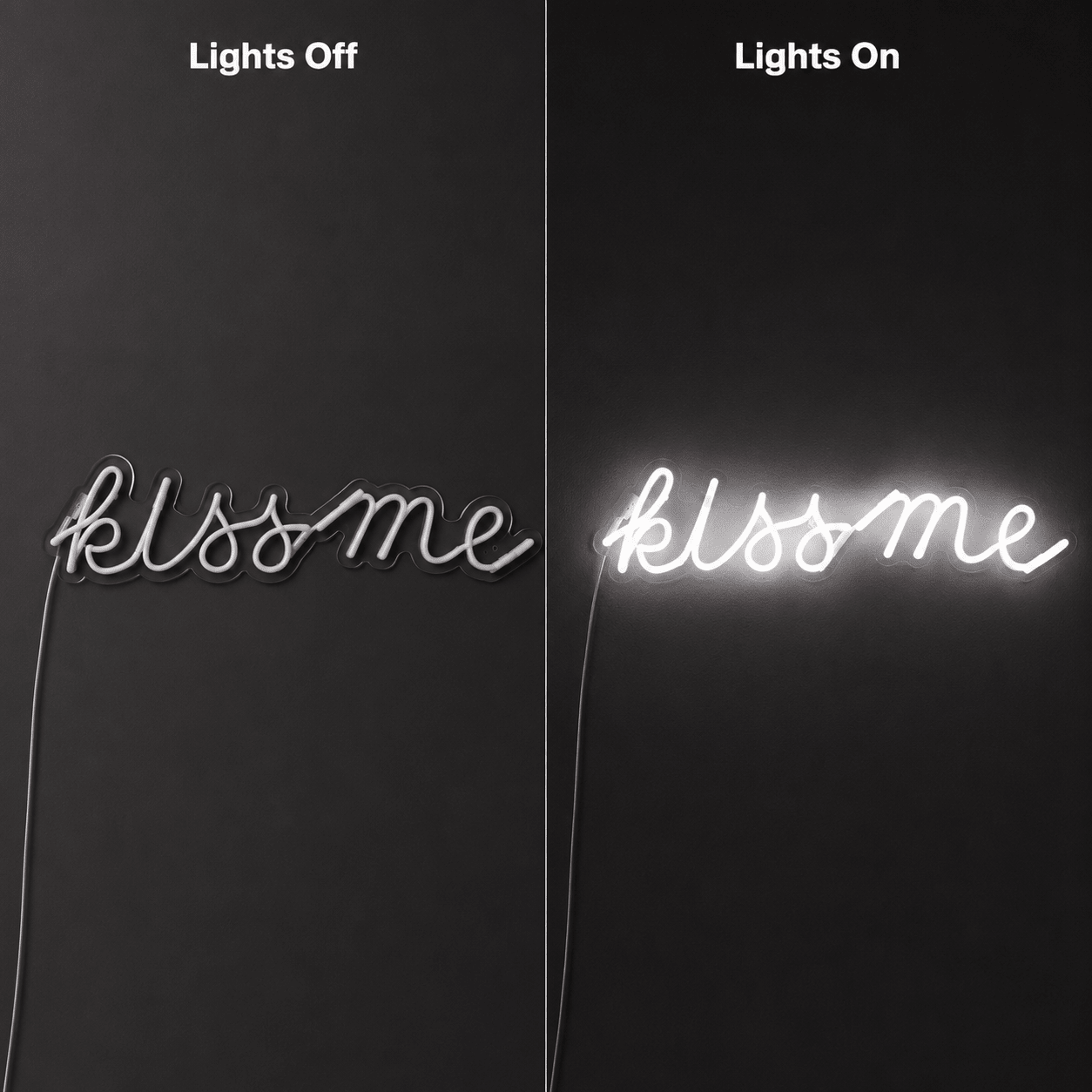 Always Kiss Me Goodnight Handwritten Decor Sign LED Neon Sign - Shineneon