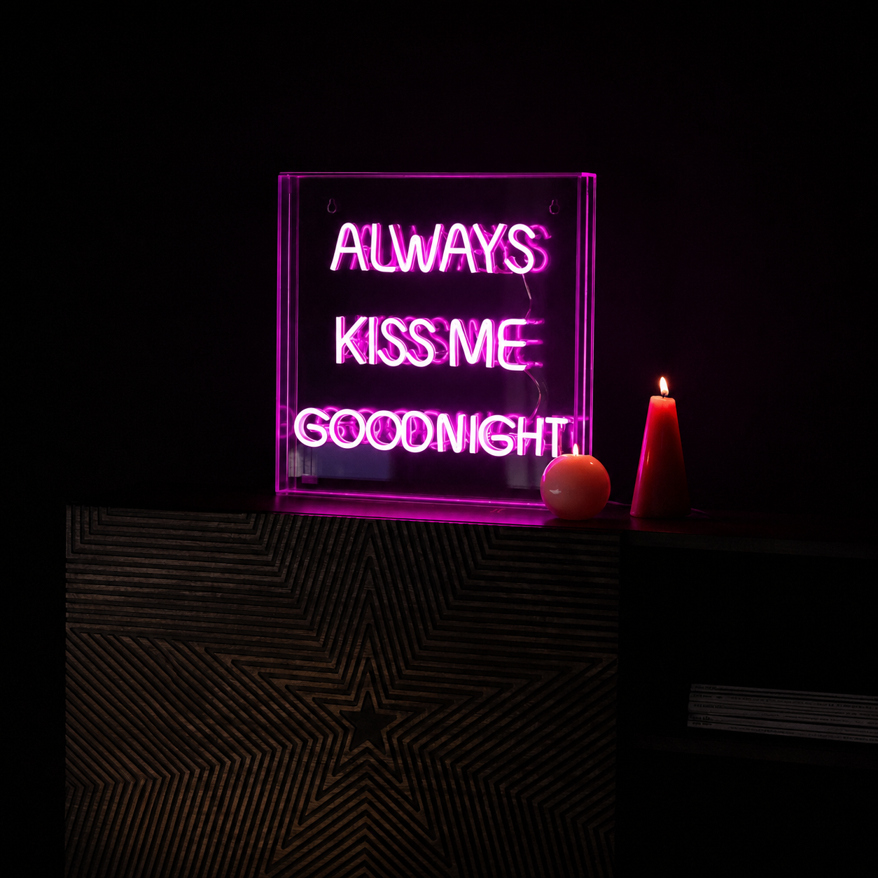 Always Kiss Me Goodnight LED Neon Sign - 01 Original Product Image