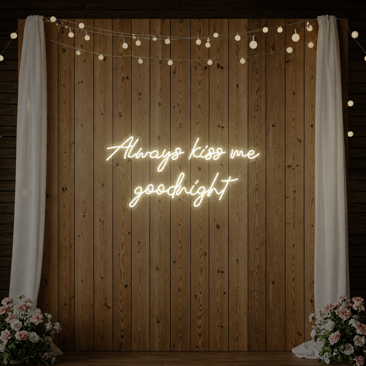 Always Kiss Me Goodnight LED Neon Sign Home Decor - 01 Original Product Image