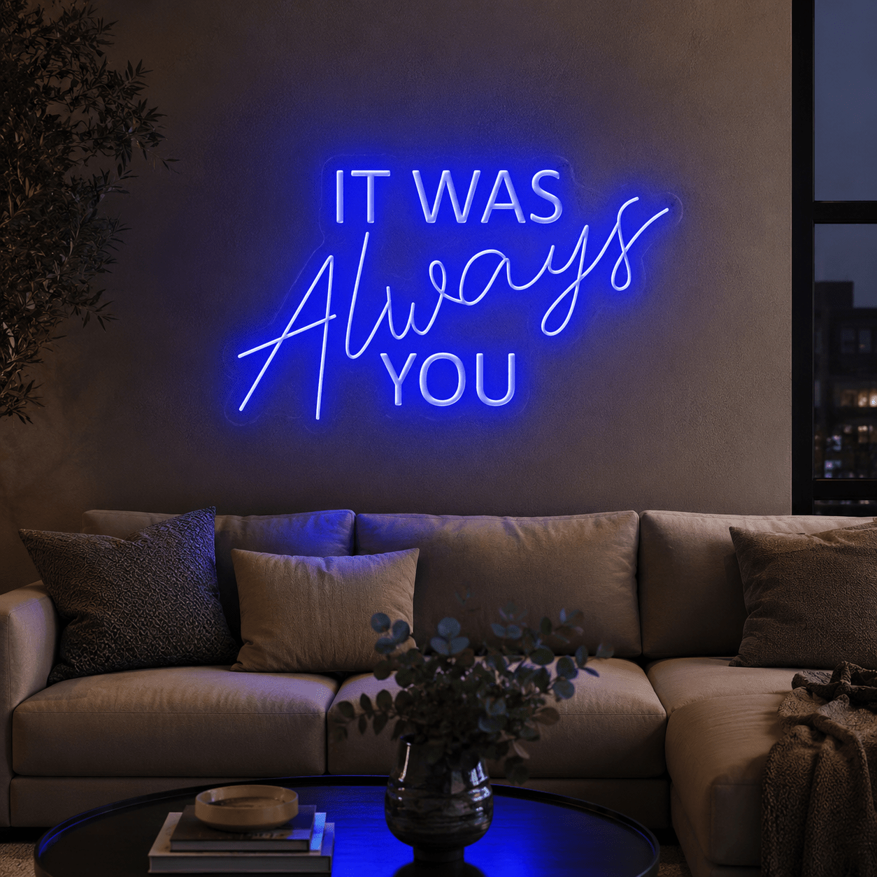 Always Kiss Me Goodnight Living Room Wall Light LED Neon Sign - Shineneon
