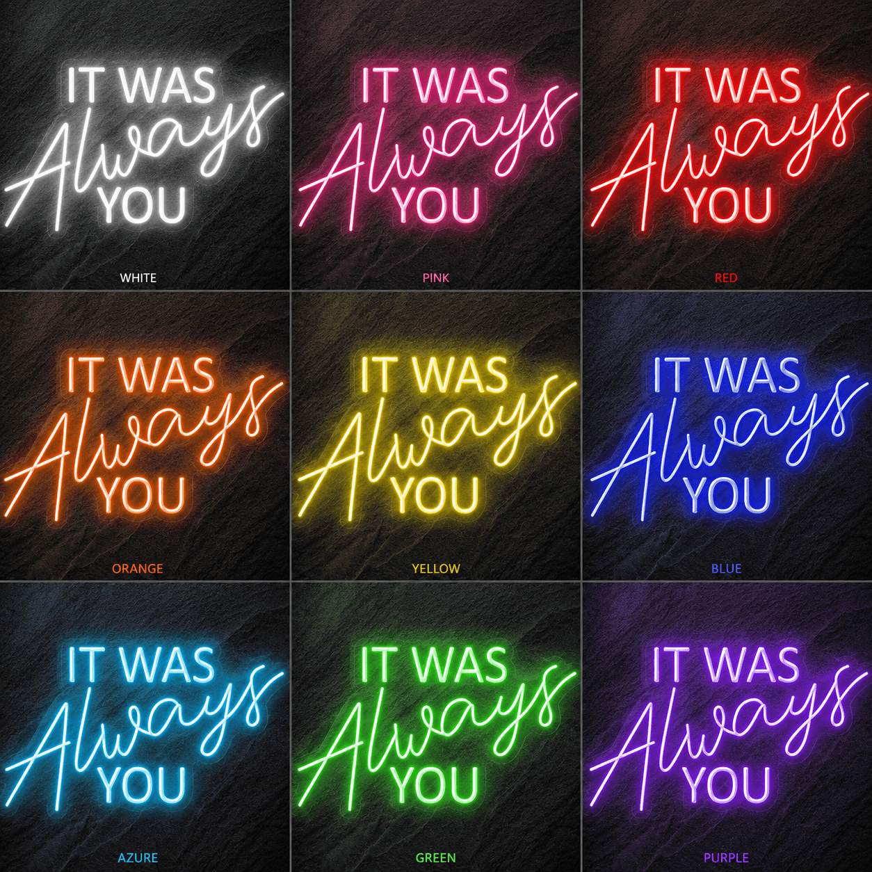 Always Kiss Me Goodnight Living Room Wall Light LED Neon Sign - Shineneon