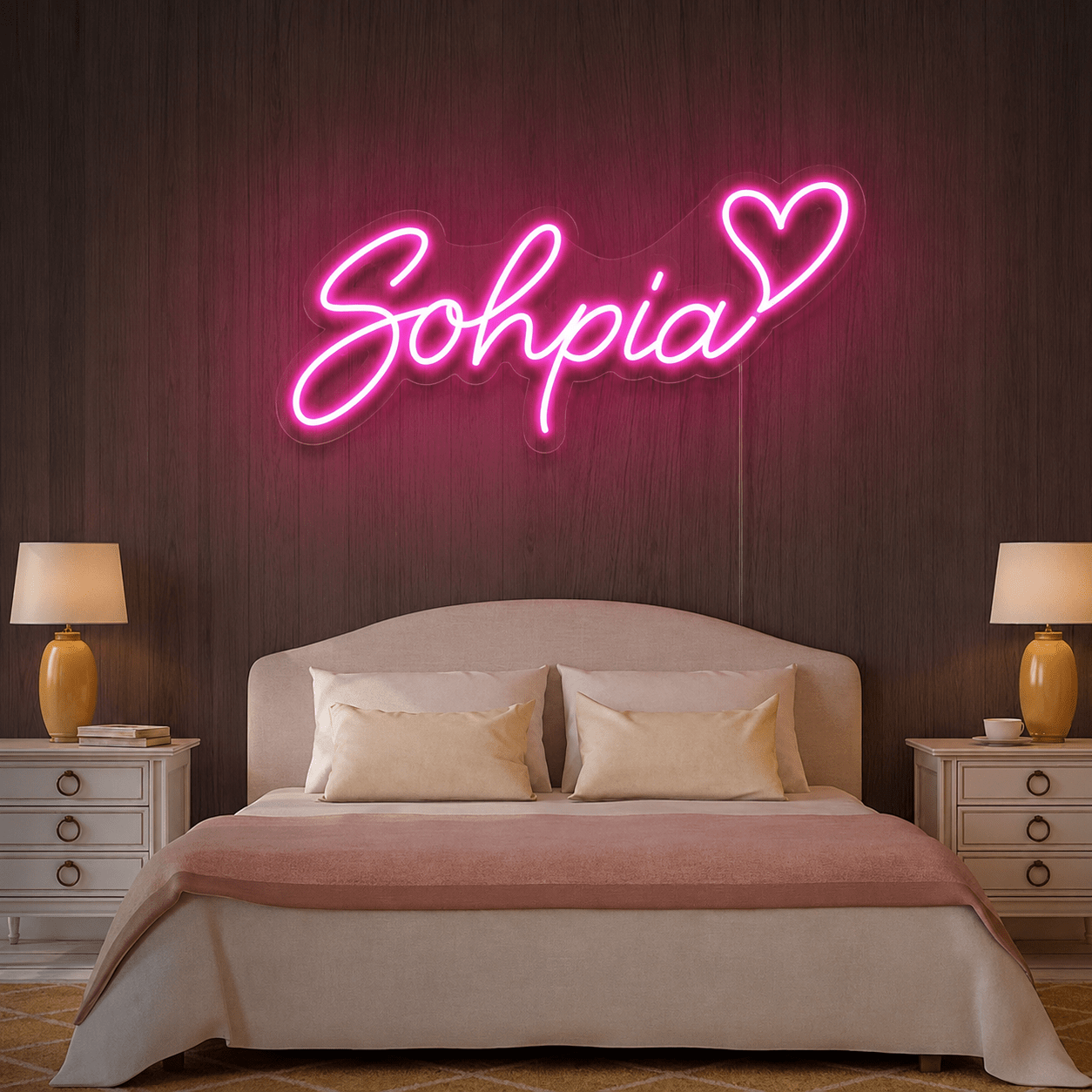 Always Kiss Me Goodnight Word Art Home Decor LED Neon Sign - Shineneon