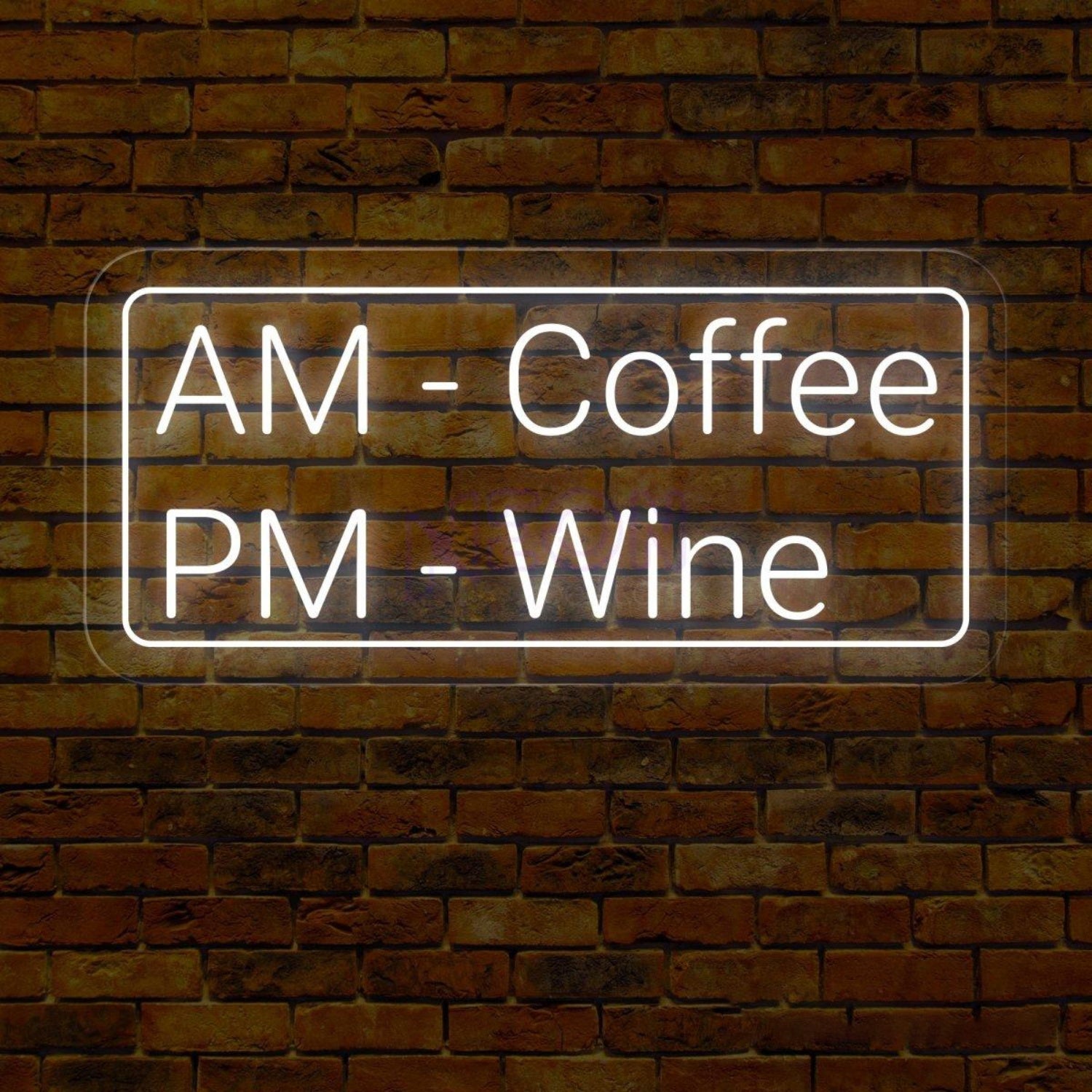 Am Coffee Pm Wine Led Neon Sign Cafe Bar Wall Decor | Shineneon