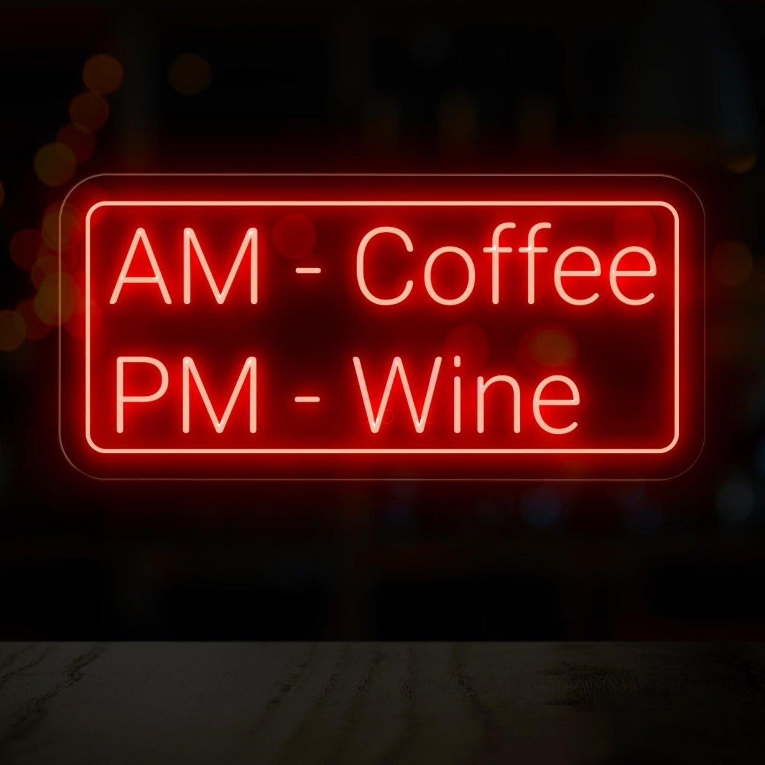 Am Coffee Pm Wine Led Neon Sign Cafe Bar Wall Decor | Shineneon