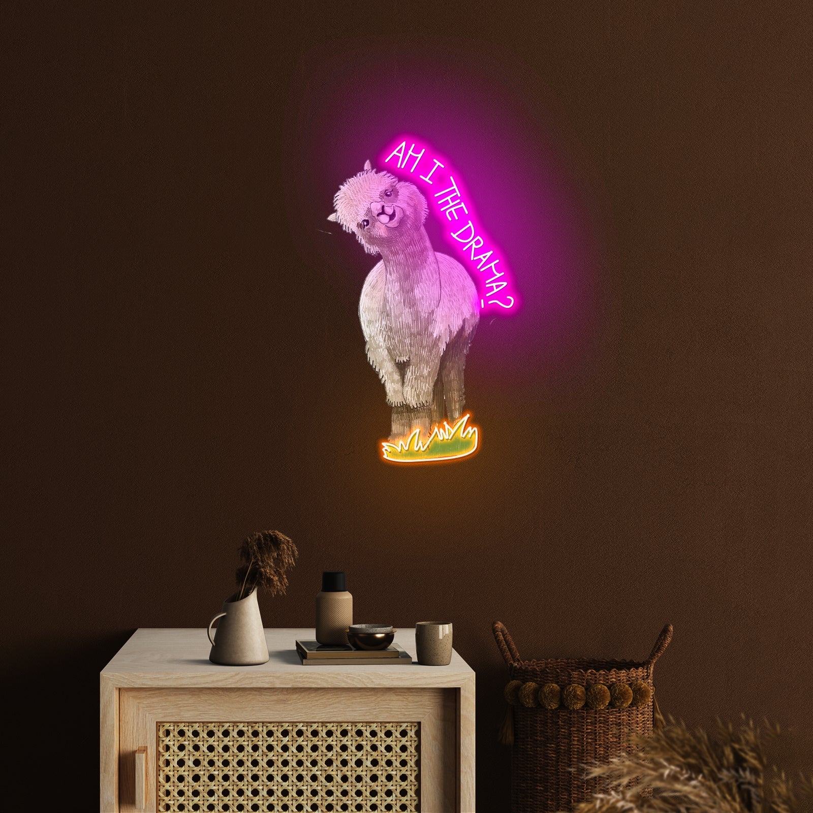 Am I The Drama Llama Neon Signs For Neon Wall Signs Artwork - Shineneon