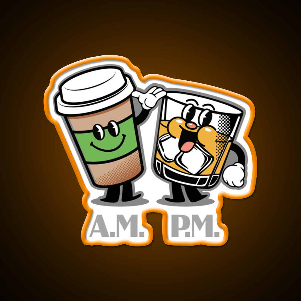 Am Pm Whiskey Drink Bar Led Neon Sign Rgb Color - Shineneon