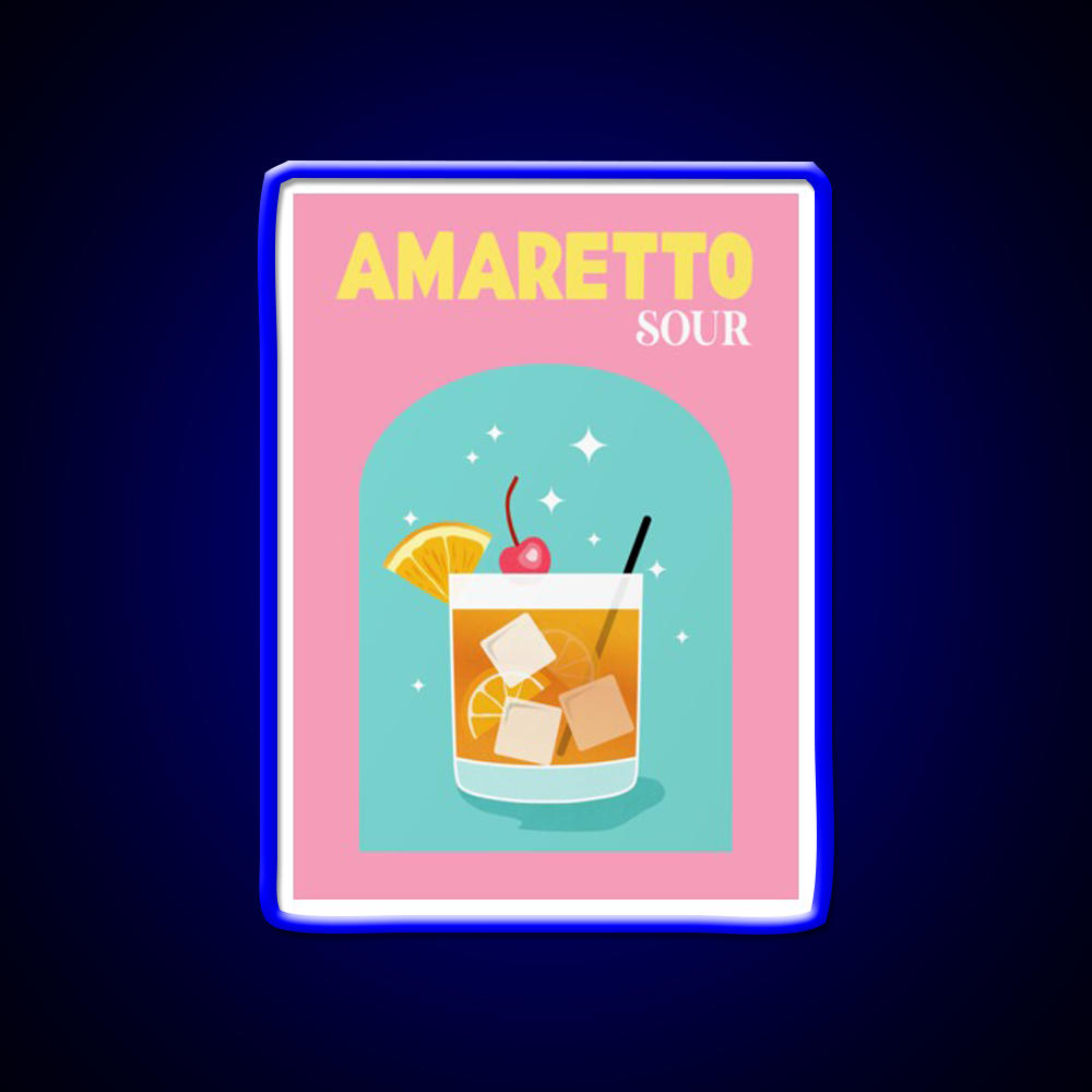 Amaretto Sour Cocktail Bar Decor Led Neon Sign Rgb Color - LED neon sign view 5