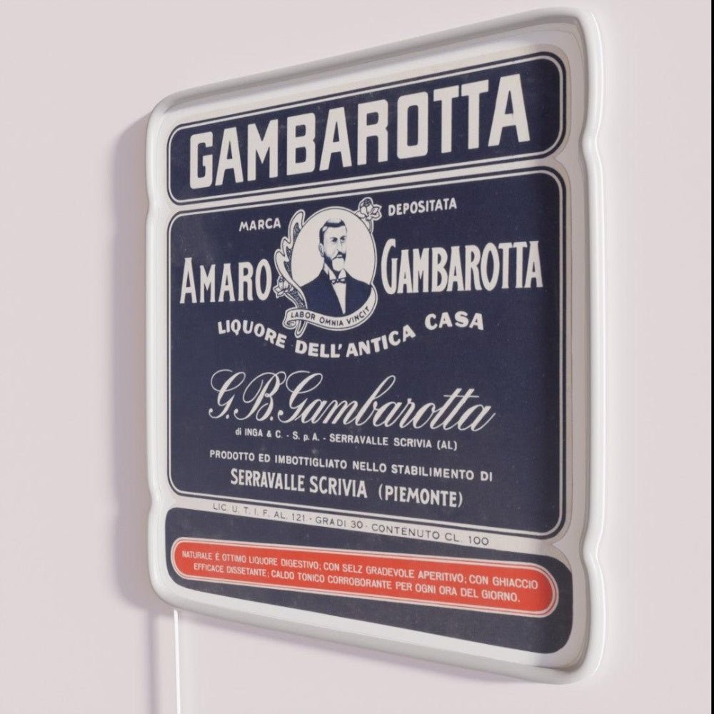 Amaro Gambarotta Old Italian Liquor Rgb Led Neon Sign - Shineneon