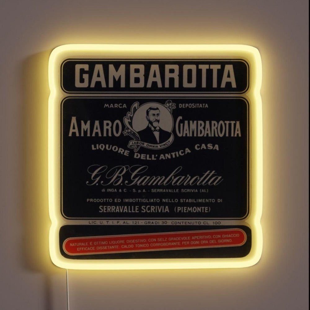 Amaro Gambarotta Old Italian Liquor Rgb Led Neon Sign - Shineneon