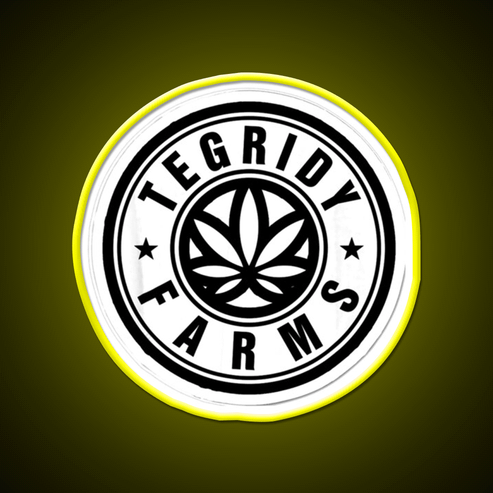Amazing Offer Tegri Weed Hemp Inspired Green Leaf Led Neon Sign Rgb Color - Custom LED neon sign front view