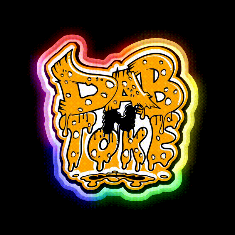 Amazing Weed Dab Shatter Wax Hemp Inspired Green Leaf Led Neon Sign Rgb Color - LED neon sign close-up detail