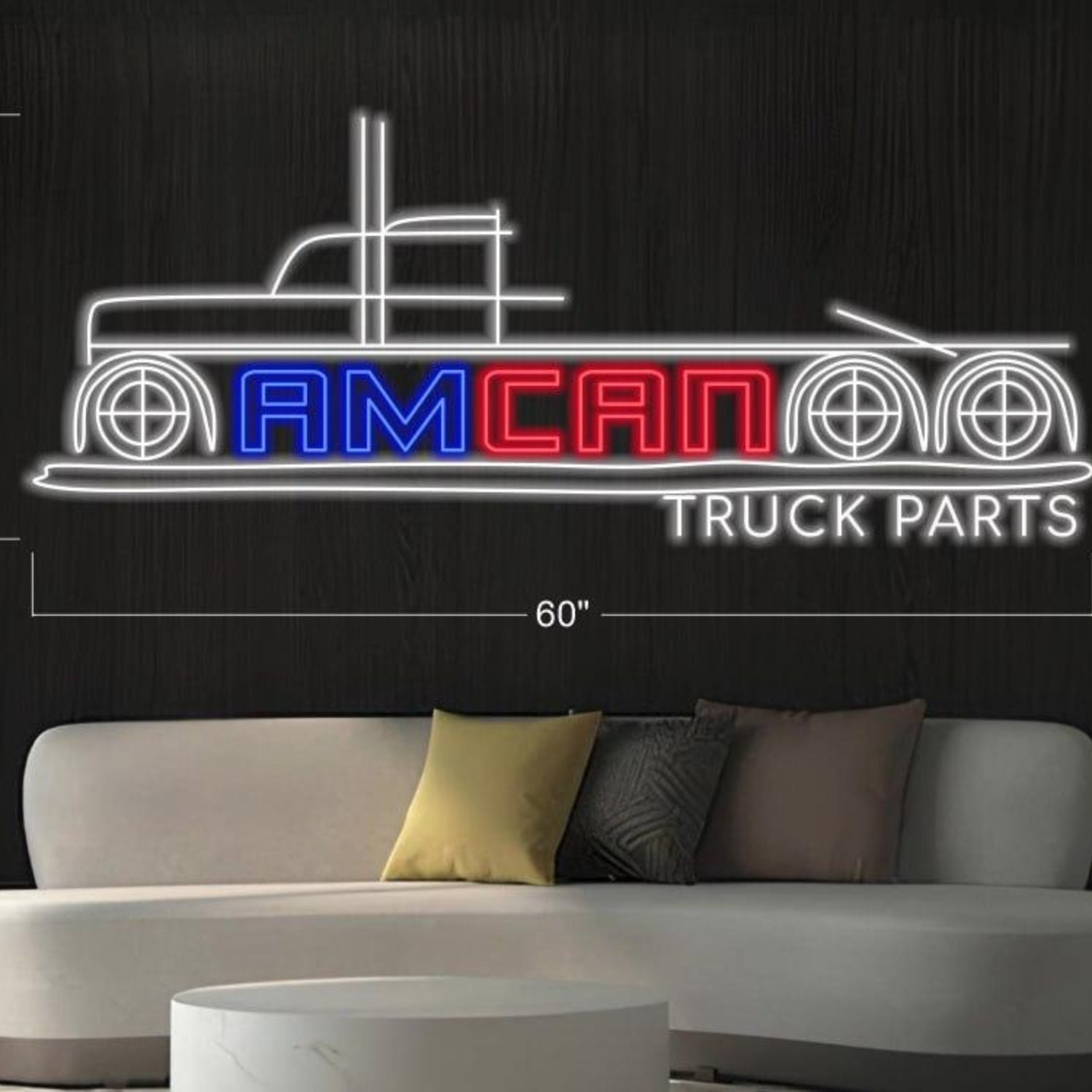 Amcan Truck Parts Multi-Color Led Neon Sign For Indoor Decor | Shineneon