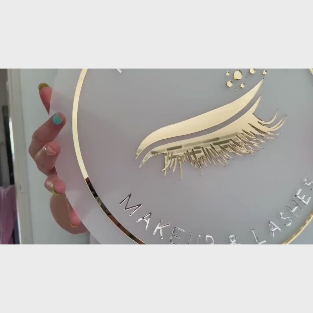 Amelie Makeup Salon Acrylic Business Logo Sign - Shineneon