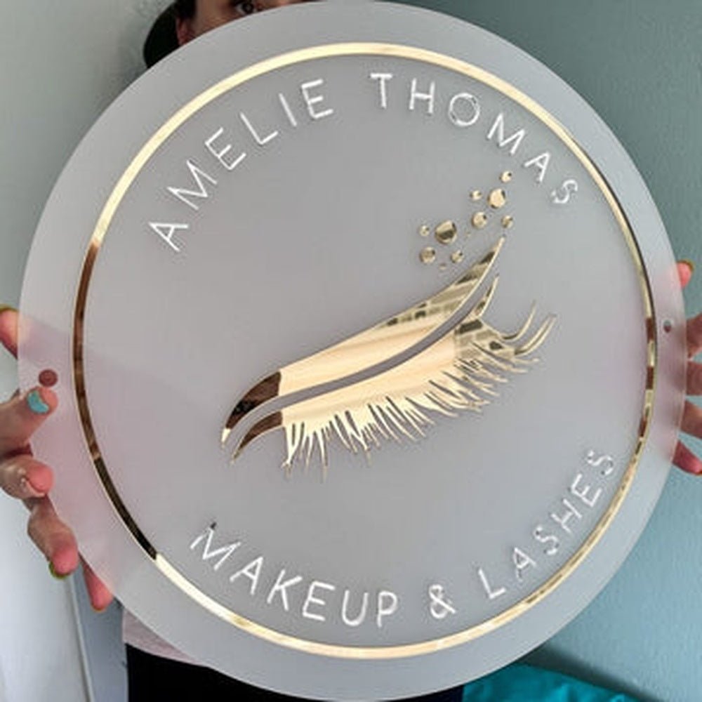 Amelie Makeup Salon Acrylic Business Logo Sign - Shineneon