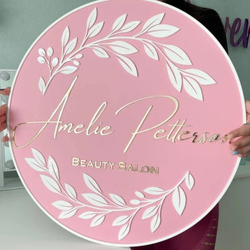Amelie Petterson Salon Acrylic Business Logo Sign - Shineneon