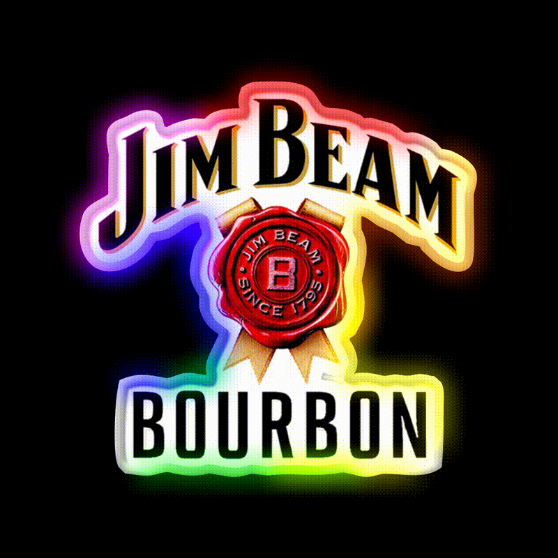 American Brand Of Bourbon Whiskey Drink Bar Led Neon Sign Rgb Color