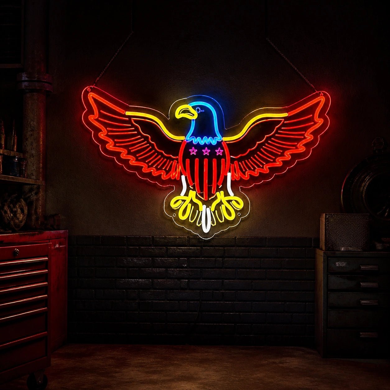 American Eagle Stars And Stripes Vintage LED Neon Sign - Shineneon