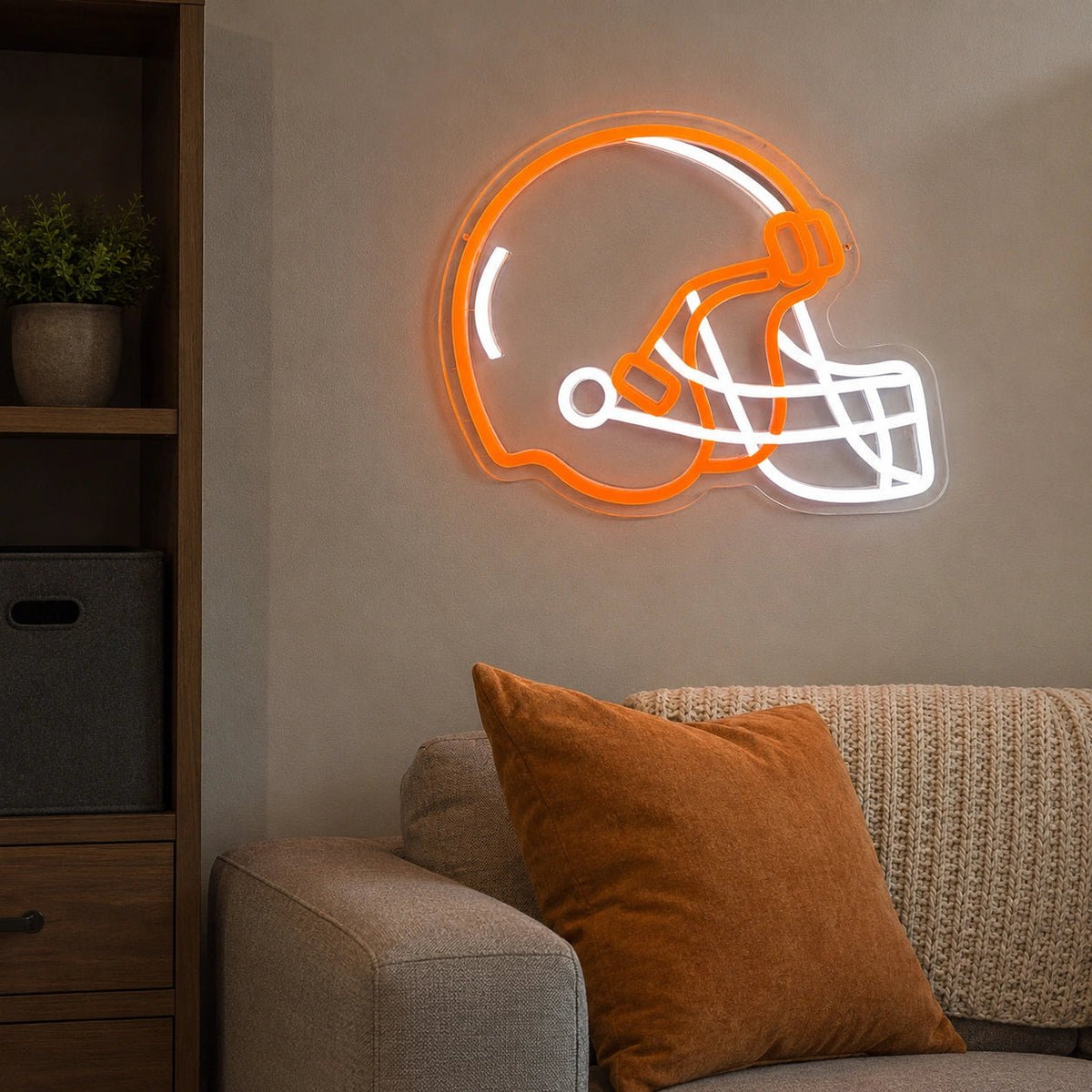 American Football Helmet Facemask LED Neon Sign - Shineneon