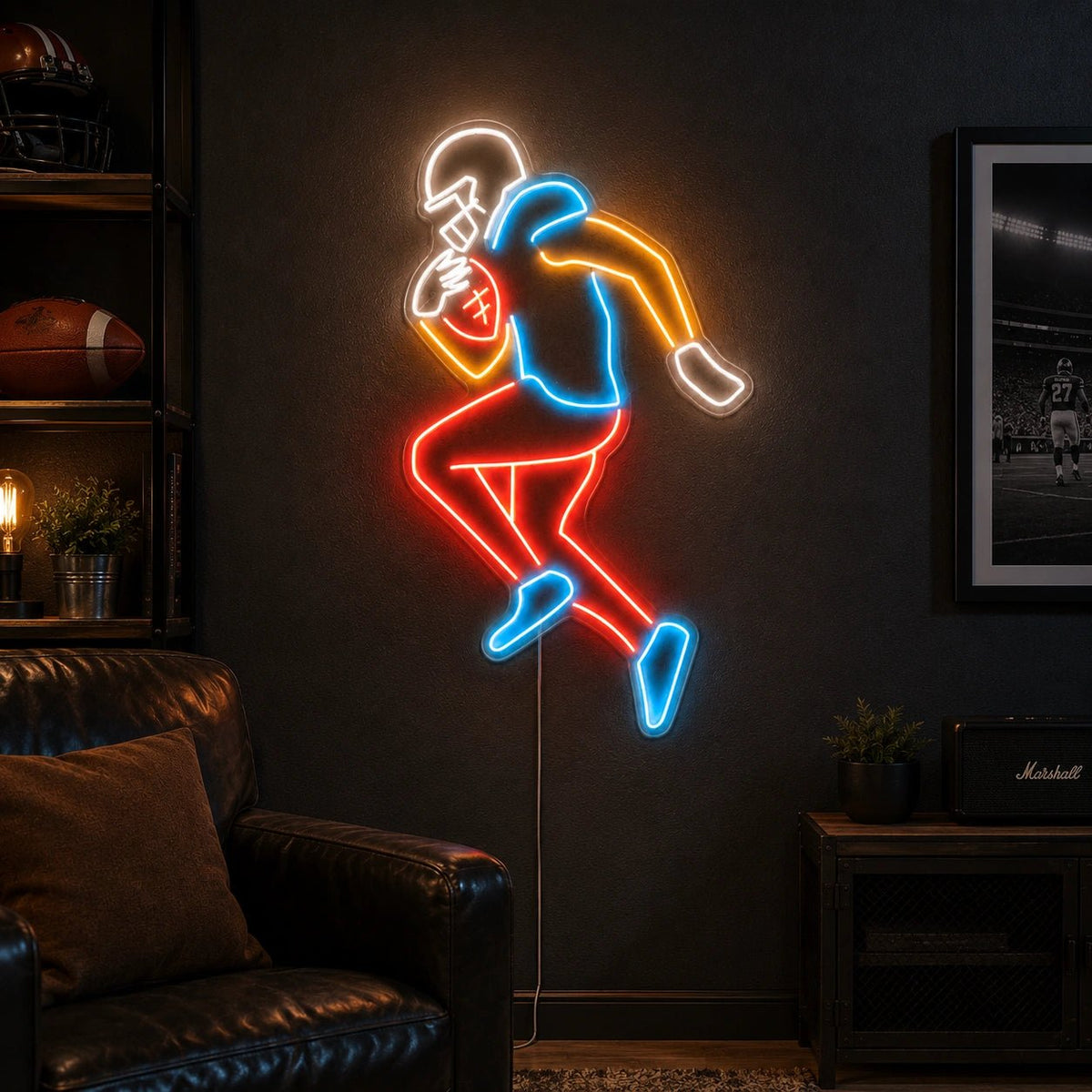 American Football Player LED Neon Sign - Shineneon
